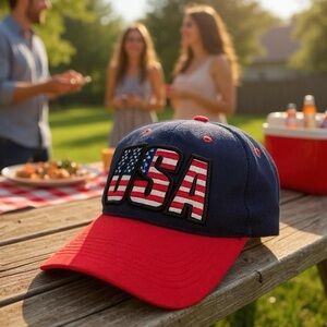 Patriotic Flag USA Strap back baseball Cap Dad Hat America 250 Independance Day
